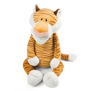 Nici Tigre Tiger-Lilly 50 Cm – Jouets Durables Pour Garçons, Filles Et Bébés – Animaux Peluches écologiques Pour Jouer Et à Câliner De La Collection Wild Friends GO Green, 47205, Marron/Blanc