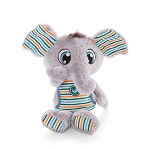 Nici Polino Le Somnoleur 38cm Pyjama Rayé – Peluches Du Zoo – Compagnon De Dodo Douillet Pour Filles, Garçons Et Bébés – Jouets éléphants, Gris/Multicolore – Doudou Mignons, 47191, 38 Cm