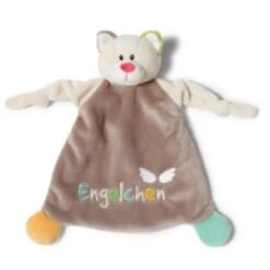 Nici ' 40035 Doudou Chat, Message Et Image Motif Brodé "anges, 25 X 25 Cm