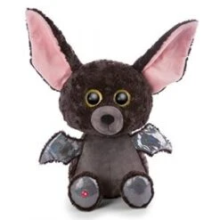 Nici L’Originale – Glubschis Baako 45 Cm – Chauve Souris Grands Yeux Pailletés – Jouets Tout Doux Pour Les Amateurs De Peluches – Doudou Câlin, 46761, Noir/Gris
