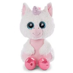 Nici L’Originale – Glubschis Milky-Fee 45 Cm – Licornes Grands Yeux Pailletés Tout Doux Pour Les Amateurs De Peluches – Doudou Câlin – Jouet, 47188, Blanc/Rose