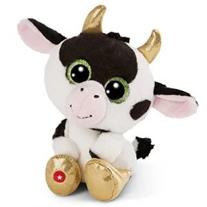 Nici L’Originale – Moolon La Vache De Glubschis 15cm – Animal Grands Yeux Scintillants – Jouets Doux Pour Les Amateurs De Peluches – Doudou Moelleux – Cadeaux Enfants, 47664, Blanc, 15 Cm