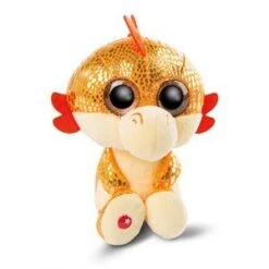 Nici The Original-Glubschis Dragon Yo 15 Cm-Peluches Grands Yeux Scintillants-Doudou Duveteux Pour Jouer Et à Câliner, Orange, 46933