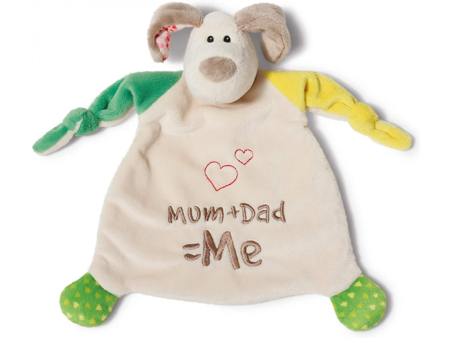 Nici 40037 - Comforter Dog Mum+Dad=Me 25x25cm