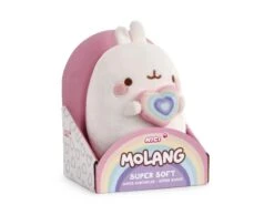 Nici 48224 - Molang 16cm W. Rainbow Heart In Gift Box